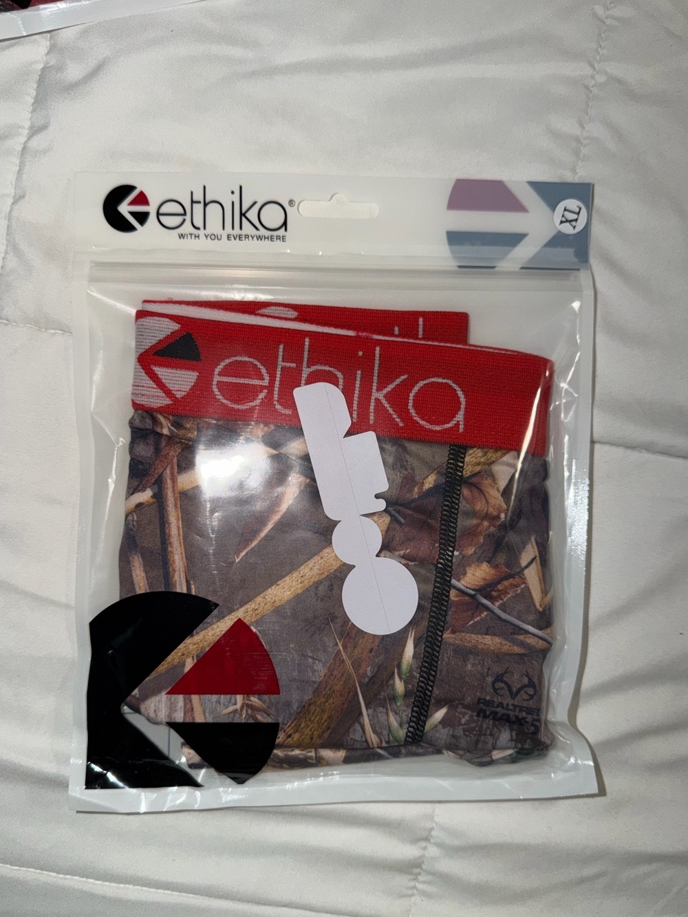 Ethika Men's Boxer Briefs with Red Waistband